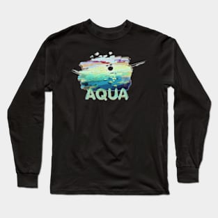 aqua painting Long Sleeve T-Shirt